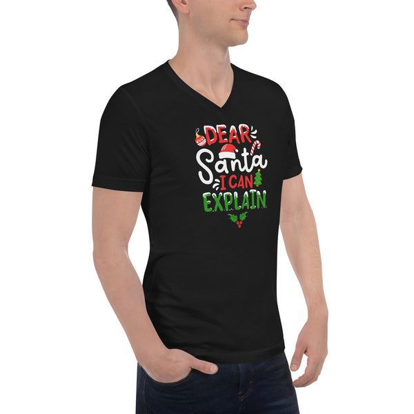 Dear Santa Unisex Short Sleeve V-Neck T-Shirt