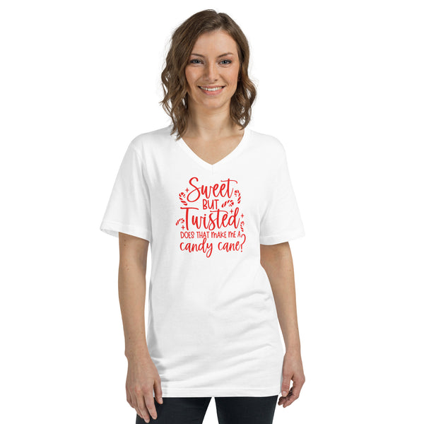 Sweet but Twisted Unisex Short Sleeve V-Neck T-Shirt