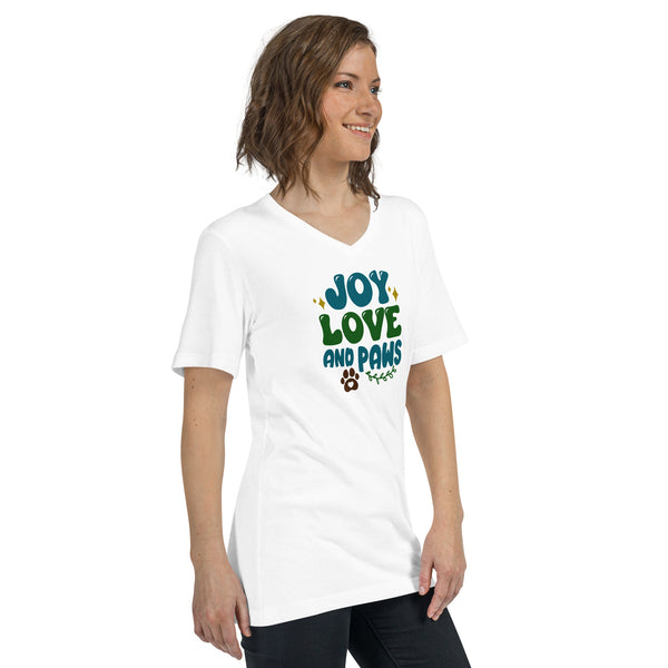 Joy Love Unisex Short Sleeve V-Neck T-Shirt