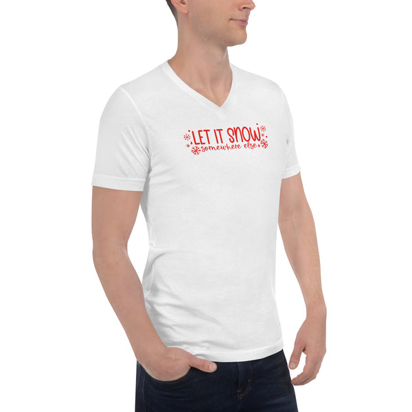 Let it Snow Unisex Short Sleeve V-Neck T-Shirt