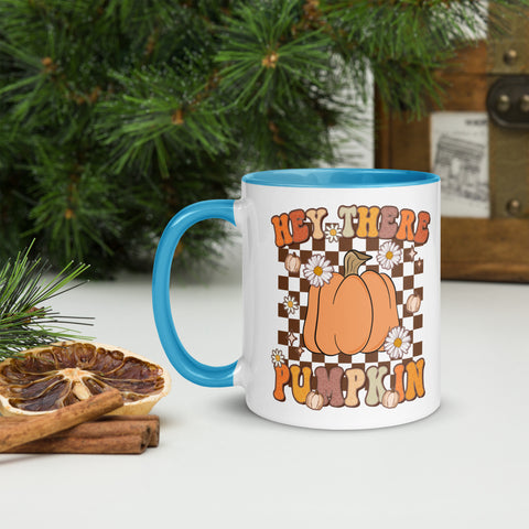 Hey there Pumpkin Mug with Color Inside