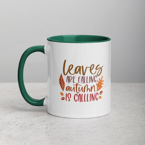 Leaves are Falling Mug with Color Inside