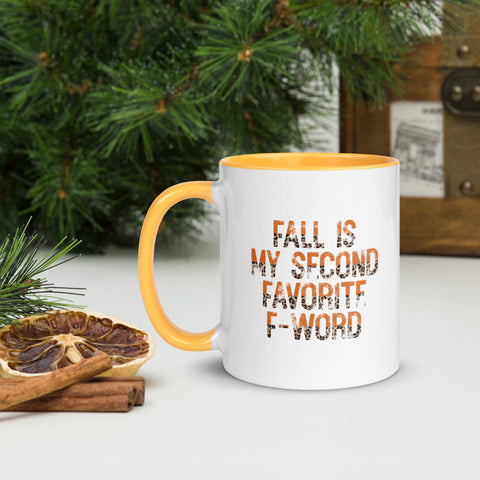 Fall is my Second Favorite Word Mug with Color Inside