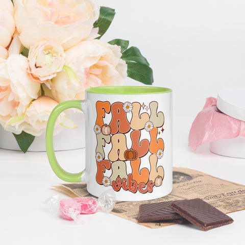 Fall Fall Vibes Mug with Color Inside