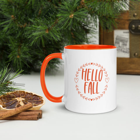 Hello Fall Mug with Color Inside