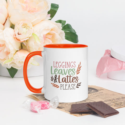 Leggings Leaves Mug with Color Inside