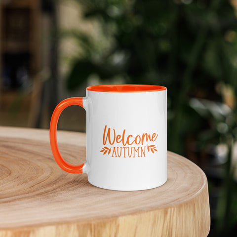 Welcome Autumn Mug with Color Inside