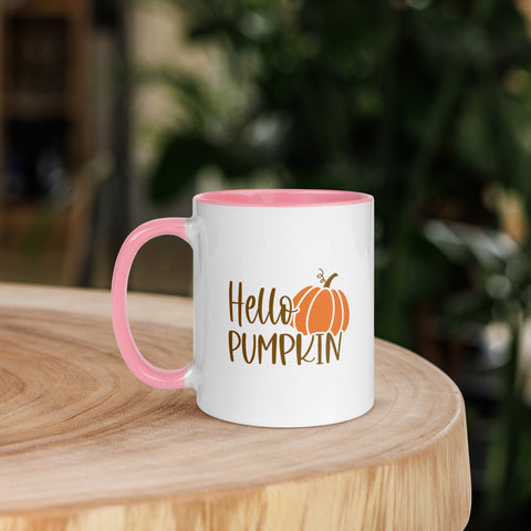 Hello Pumpkin Mug with Color Inside