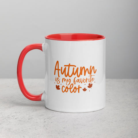 Autumn is my Favorite Color Mug with Color Inside