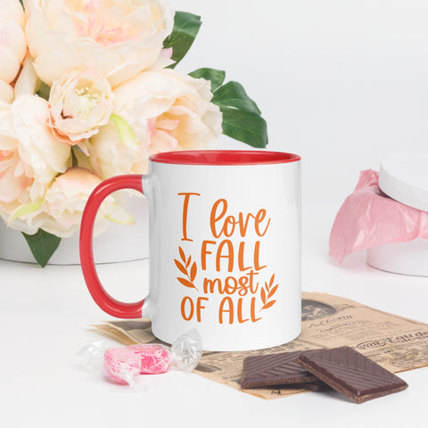 I Love Fall Mug with Color Inside