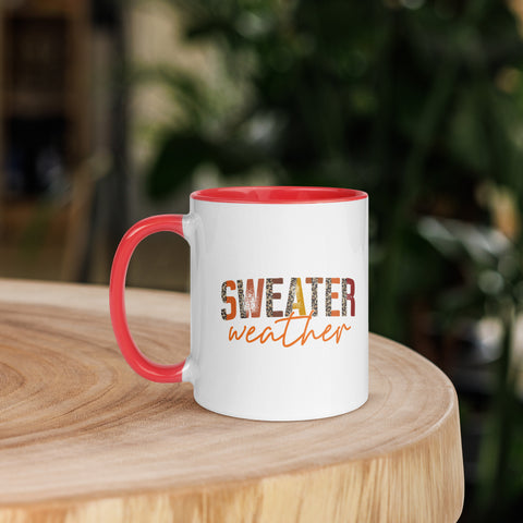 Sweater Weather Mug with Color Inside