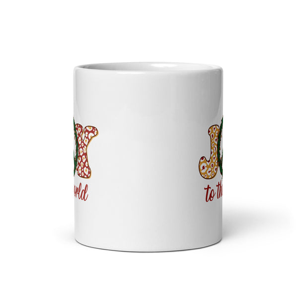 Joy to the World White glossy mug
