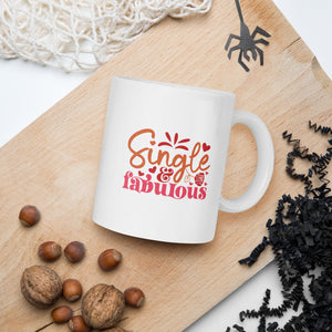 Single Fabulous White glossy mug