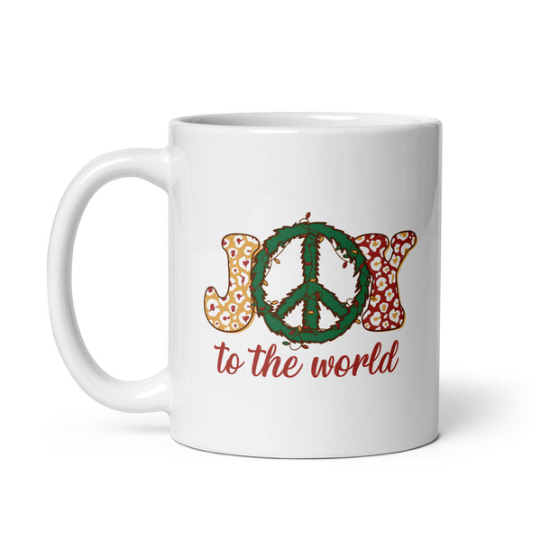 Joy to the World White glossy mug