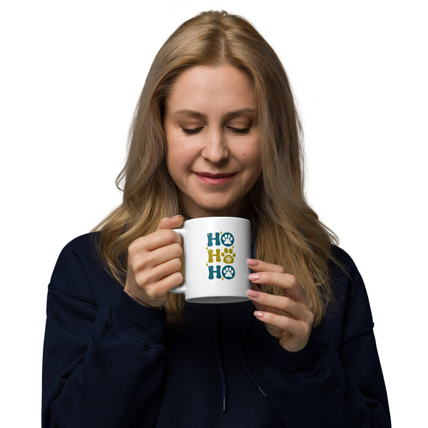HO HO HO White glossy mug