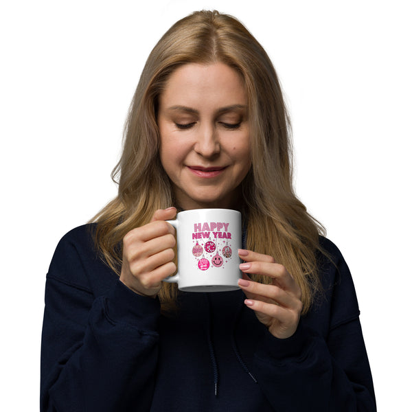 Happy New Year 2024 White glossy mug
