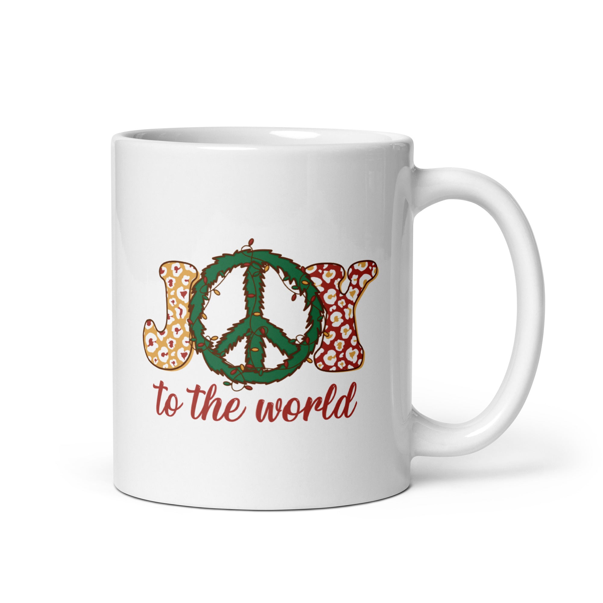 Joy to the World White glossy mug