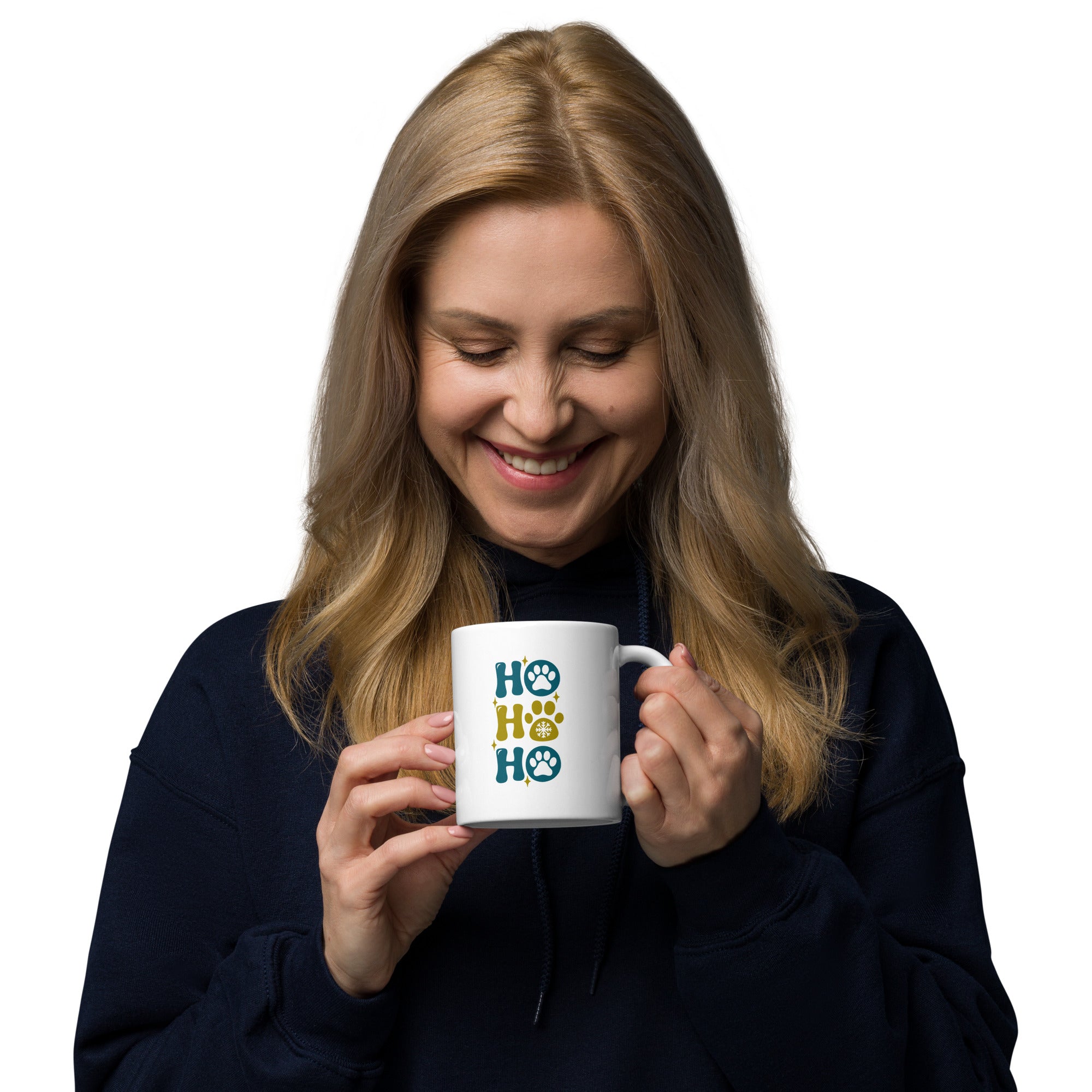 HO HO HO White glossy mug