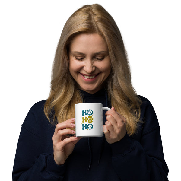 HO HO HO White glossy mug