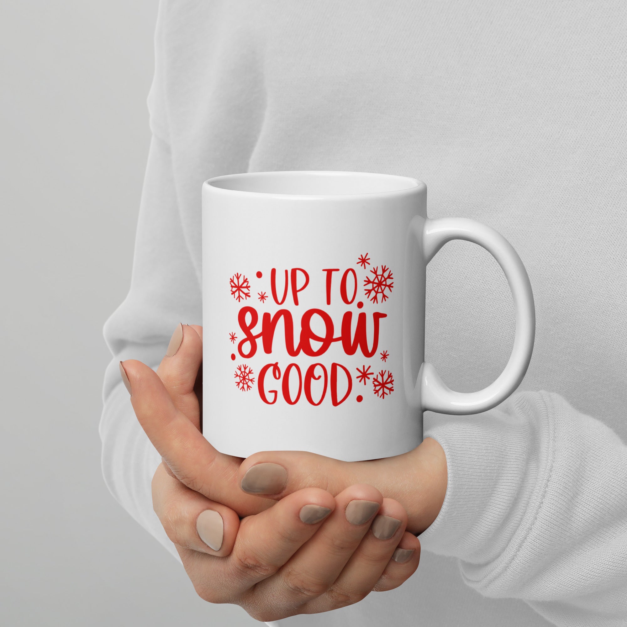 Snow Good White glossy mug