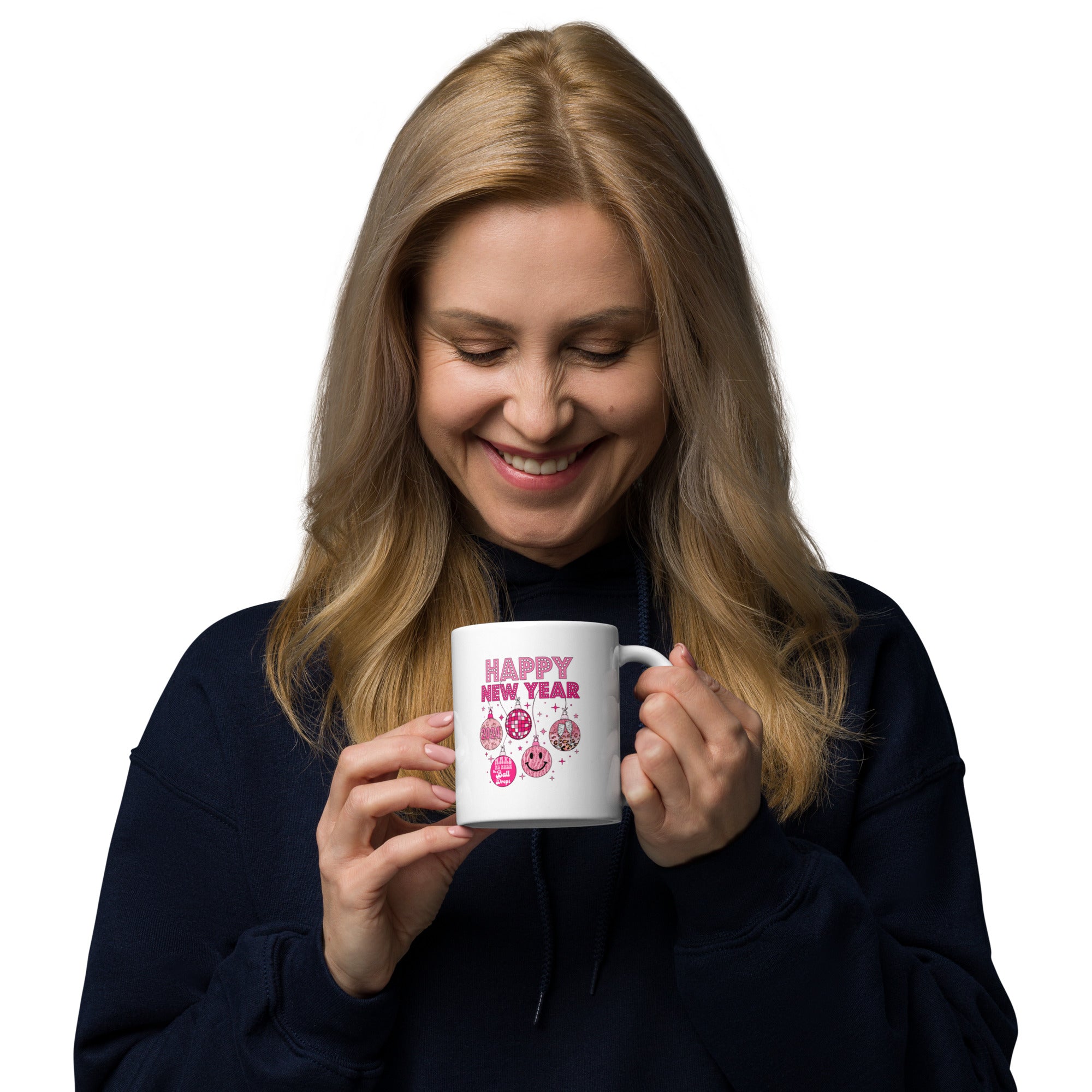 Happy New Year 2024 White glossy mug
