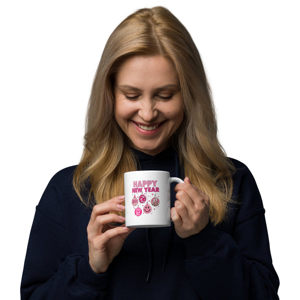 Happy New Year 2024 White glossy mug