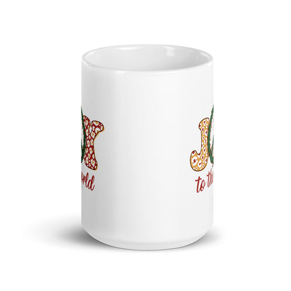 Joy to the World White glossy mug