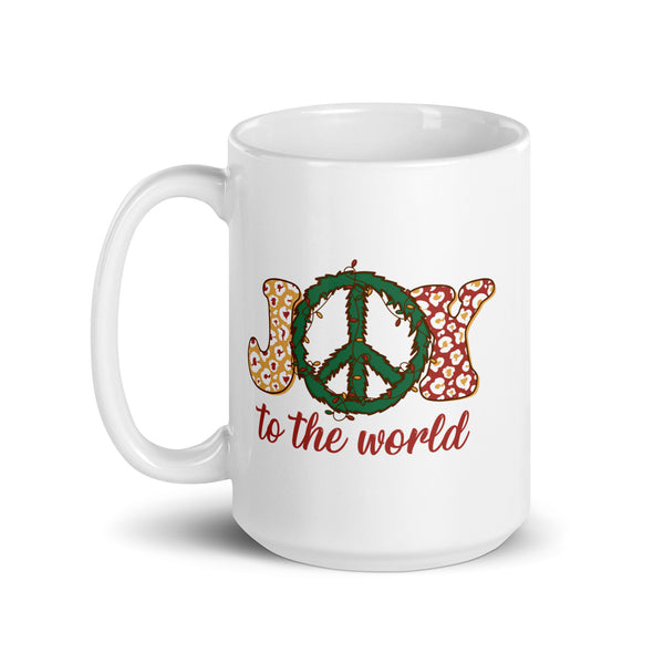 Joy to the World White glossy mug