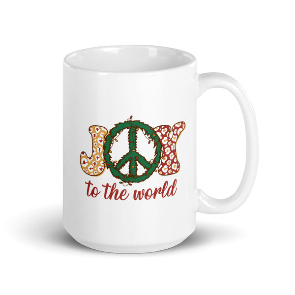 Joy to the World White glossy mug