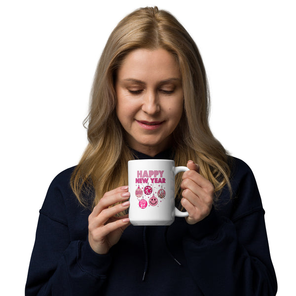 Happy New Year 2024 White glossy mug