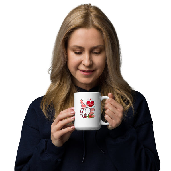 Love Valentine  White glossy mug