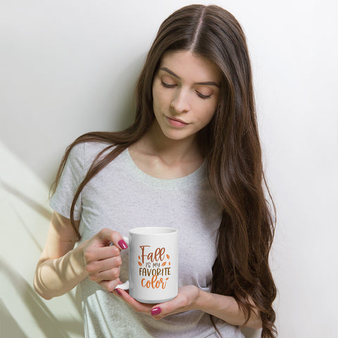 Fall is my Favorite Color White glossy mug