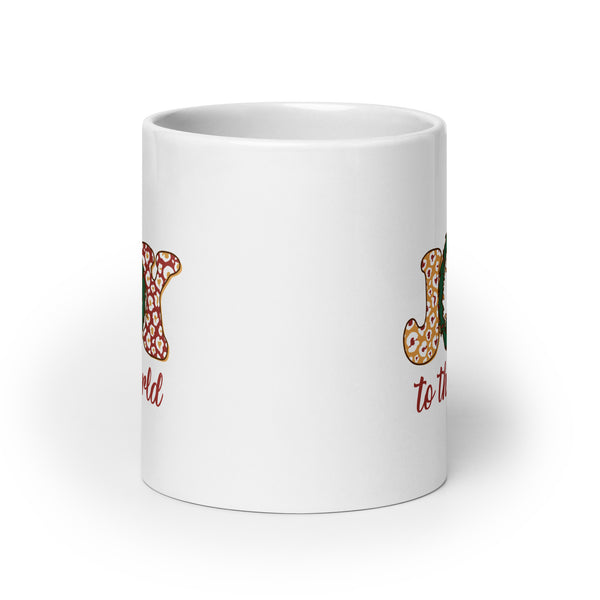 Joy to the World White glossy mug