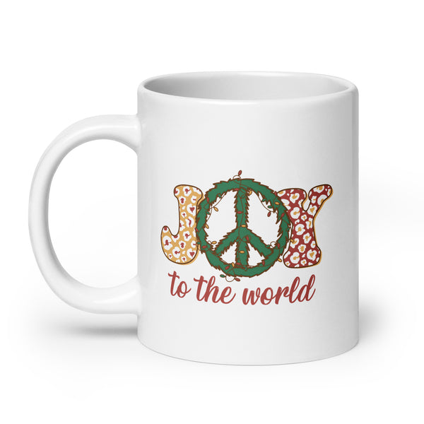 Joy to the World White glossy mug