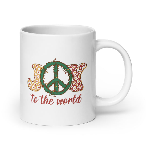 Joy to the World White glossy mug