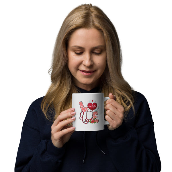Love Valentine  White glossy mug