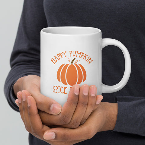 Happy Pumpkin Spice Season White glossy mug