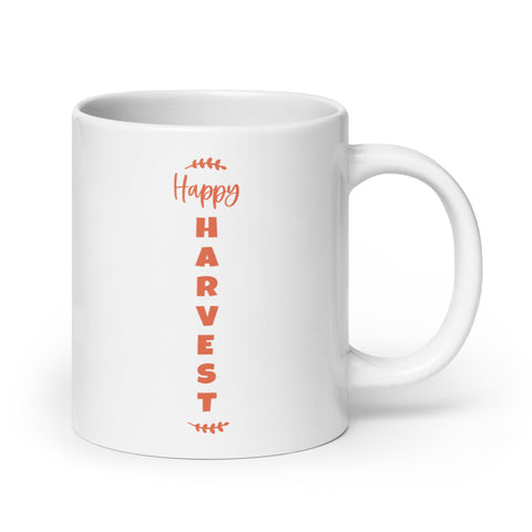 Happy Harvest White glossy mug