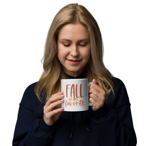 Fall is my Favorite White glossy mug