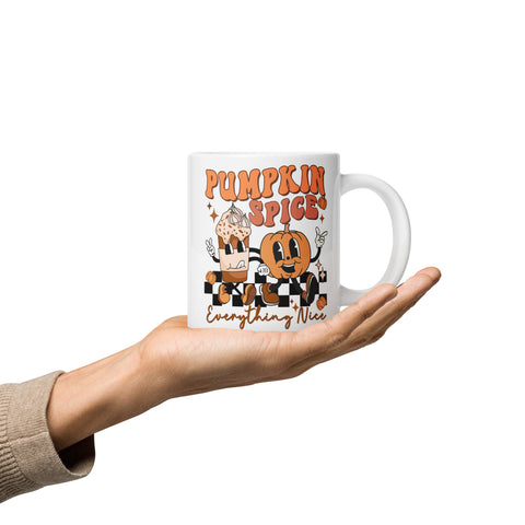 Pumpkin Spice White glossy mug