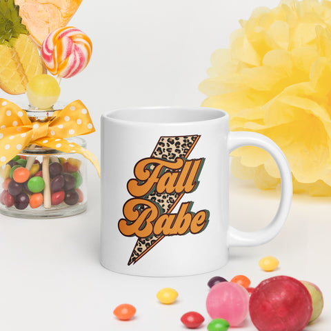 Fall Babe White glossy mug