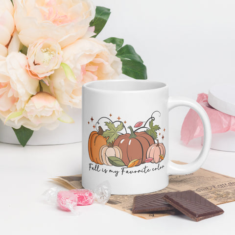 Fall is my Favorite Color White glossy mug