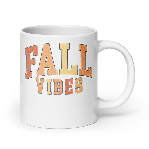 Fall Vibes White glossy mug