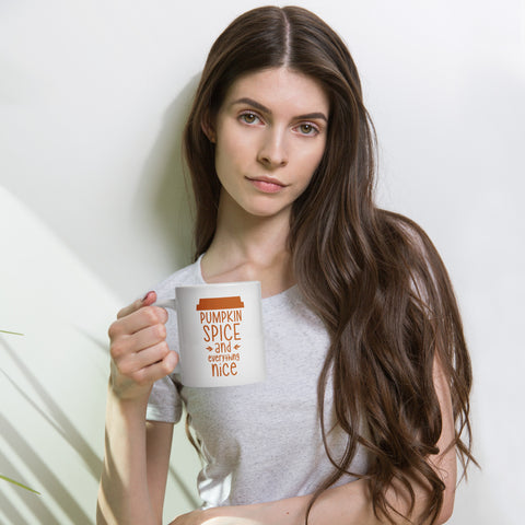 Pumpkin Spice White glossy mug