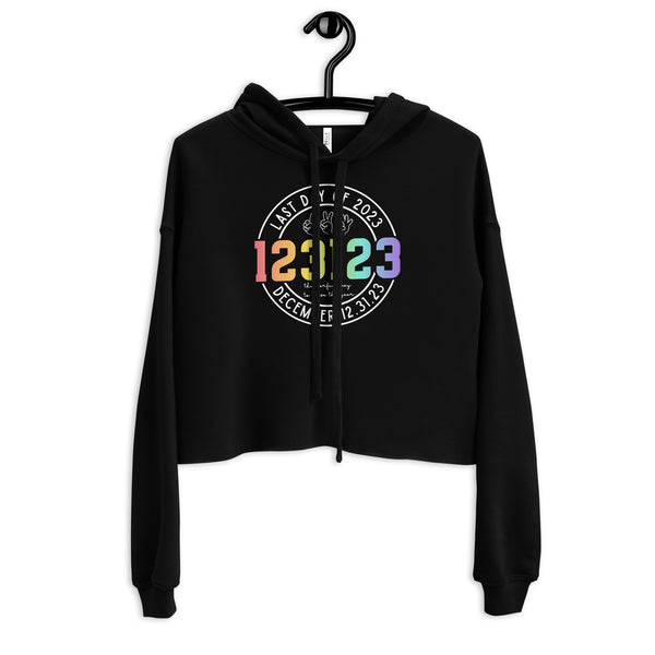 123123 Last Day of 2023 Crop Hoodie