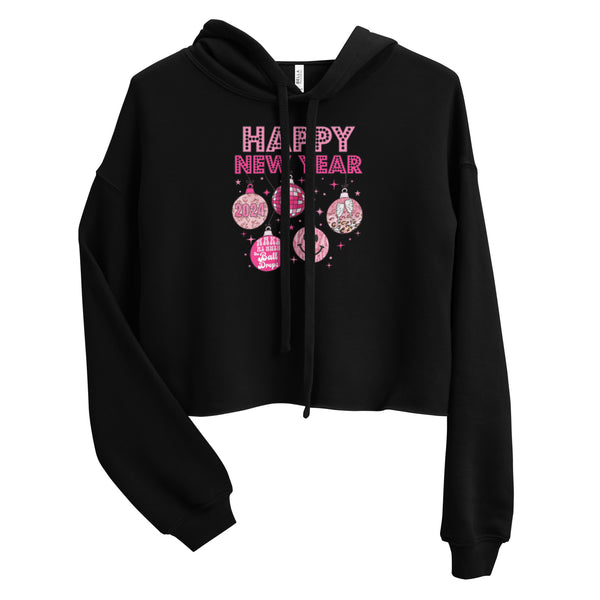 Happy New Year 2024 Crop Hoodie