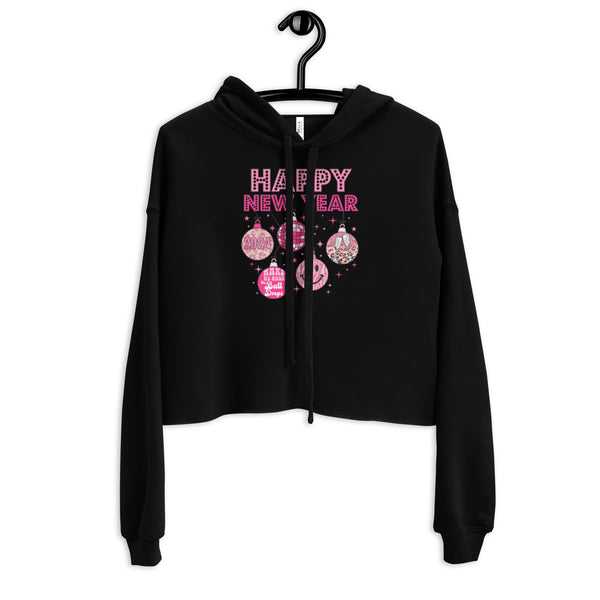 Happy New Year 2024 Crop Hoodie