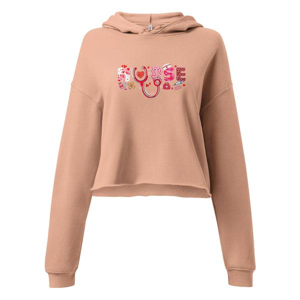 Nurse Valentine Crop Hoodie