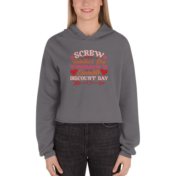 Screw Valentine's Day Crop Hoodie