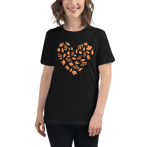 Fall Heart Women's Relaxed T-Shirt